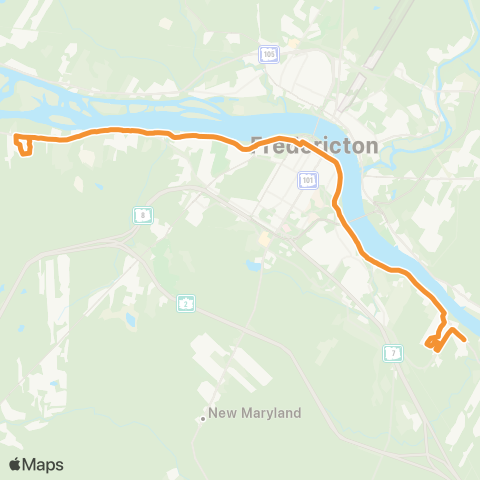 Fredericton Transit Lincoln map