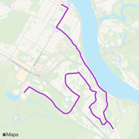 Fredericton Transit Corbett Center map