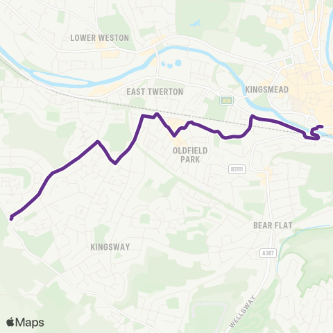 Faresaver Dorchester Street - Haycombe Cemetery map