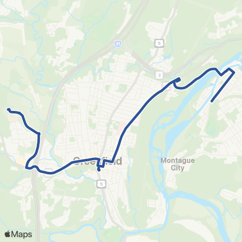 FRTA Crosstown Connector map