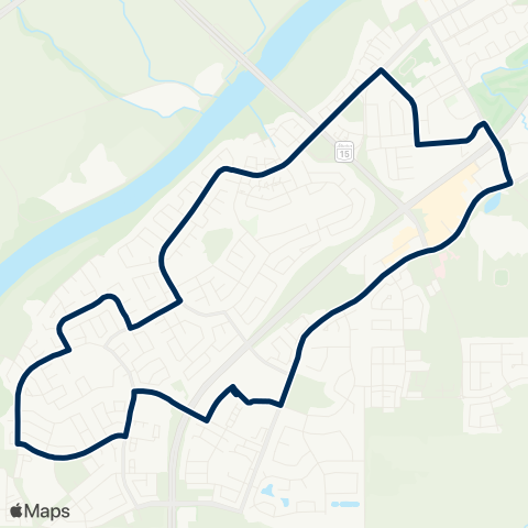 Fort Sask Transit Westpark map