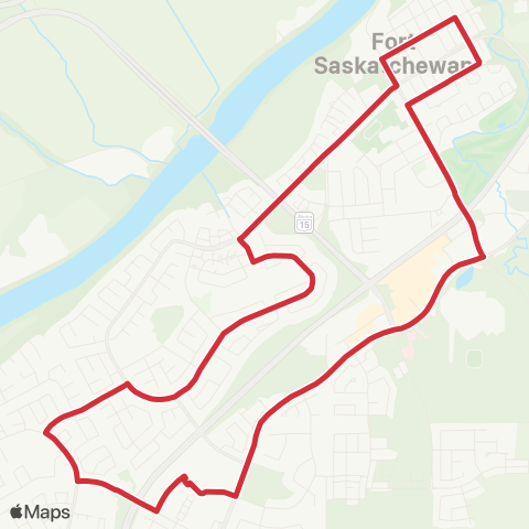 Fort Sask Transit Downtown map