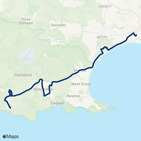 First South & West Wales  map