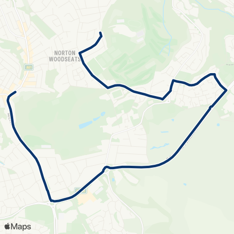 First South Yorkshire Chesterfield Rd / Bromwich Rd - Lees Hall Rd / Harvey Clough Rd map