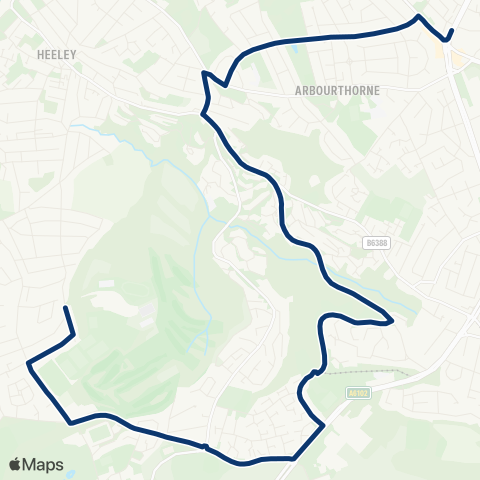 First South Yorkshire Lees Hall Rd / Harvey Clough Rd - Prince of Wales Rd / City Rd map