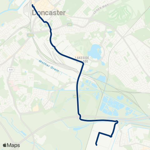 First South Yorkshire Doncaster Frenchgate Interchange / A4 - Ontario Dr / Iport Av map