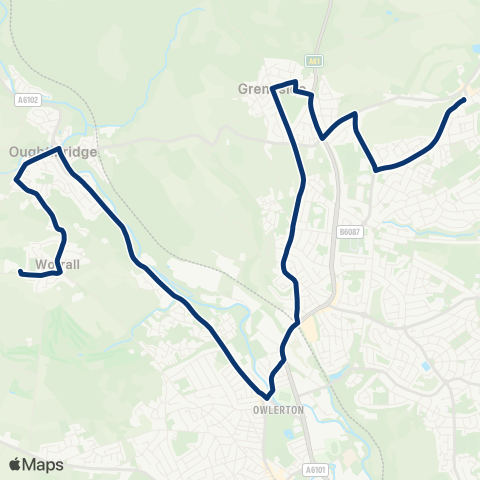 First South Yorkshire Creswick Ln / Sch Driveway - Bradfield Sch / Kirk Edge Rd map