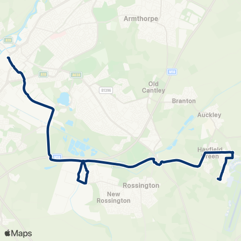 First South Yorkshire Doncaster Frenchgate Interchange / A3 - Doncaster Sheffield Airport / Aviator Court map