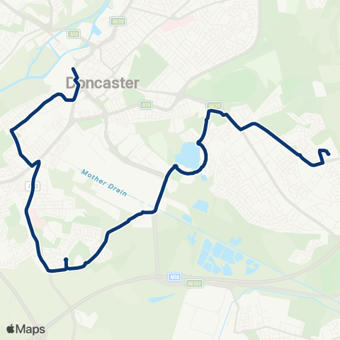 First South Yorkshire Doncaster Frenchgate Interchange / B4 - Acacia Rd / Sycamore Grove map