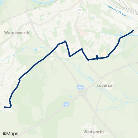 First South Yorkshire Woodfield Way / Bullrush Grove - Tait Av / Top View Crescent map