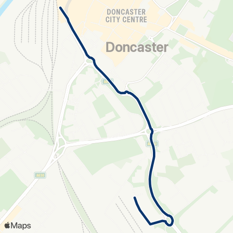 First South Yorkshire Doncaster Frenchgate Interchange / A4 - Heavens Walk / White Rose Way map