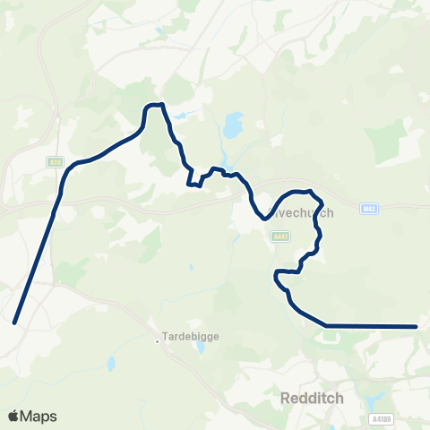 First Worcestershire  map