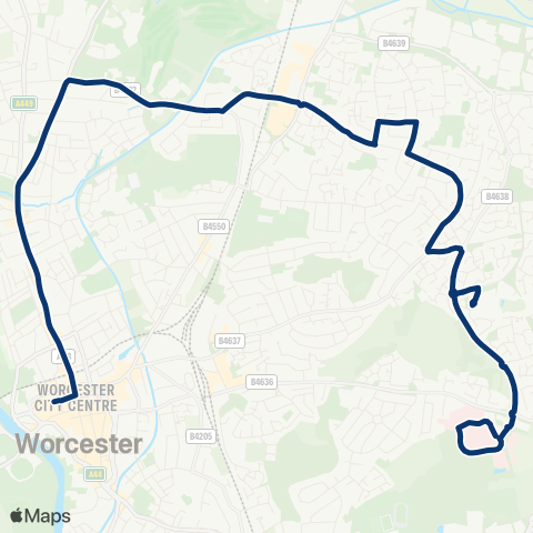 First Worcestershire  map