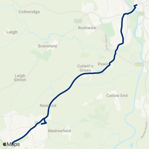 First Worcestershire  map