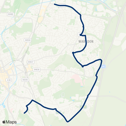 First Worcestershire  map