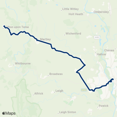 First Worcestershire  map