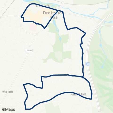 First Worcestershire  map