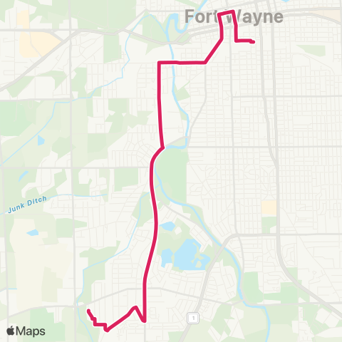 Citilink Waynedale via Broadway - Northcrest map