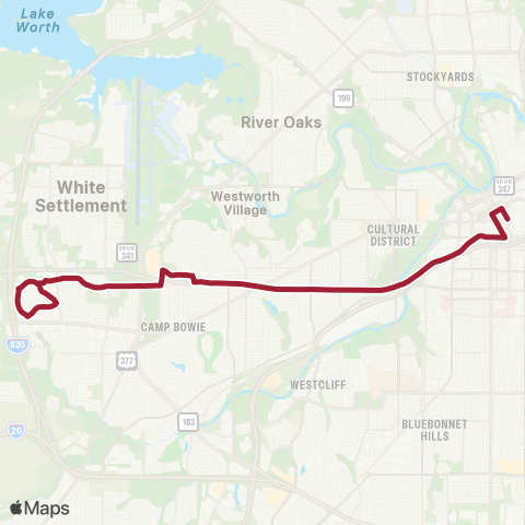 Trinity Metro Normandal E Xpress map