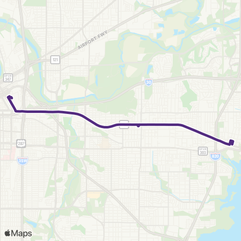 Trinity Metro Spur / East Lancaster map