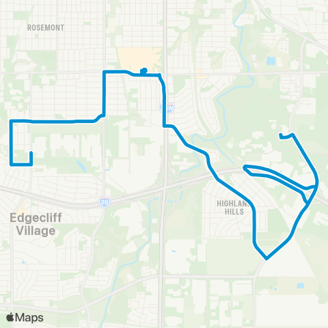 Trinity Metro Felix / Oak Grove map