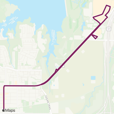 Grapevine Visitors Shuttle Grapevine Merlot Route map