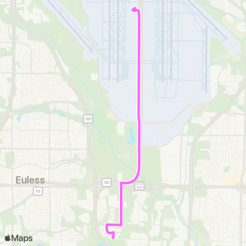 Trinity Metro TRE Link map