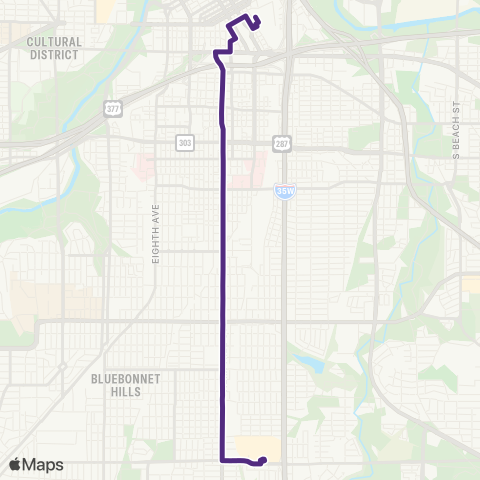 Trinity Metro Hemphill map