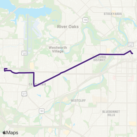 Trinity Metro Camp Bowie map