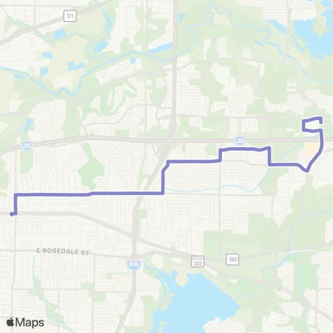 Trinity Metro Meadowbrook map