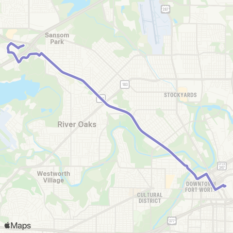 Trinity Metro Jacksboro Highway map