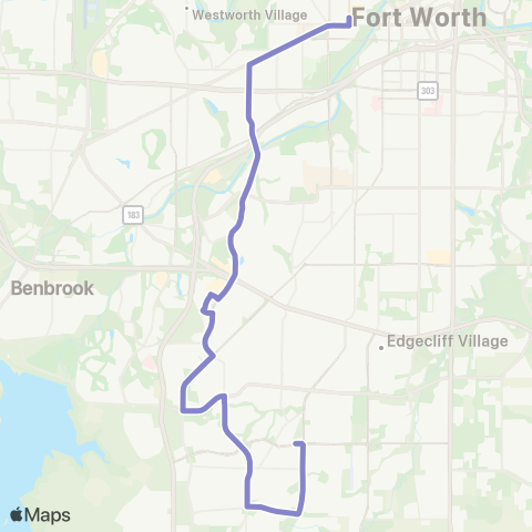 Trinity Metro Evans / TCC South map