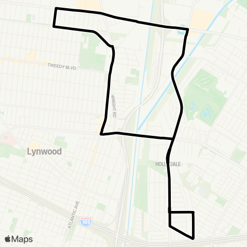 GATE (Get Around Town Express) Eastside Route map