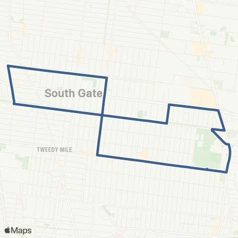 GATE (Get Around Town Express) Westside Route map