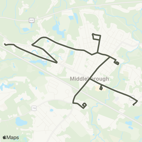 GATRA Downtown Middleborough Shuttle map