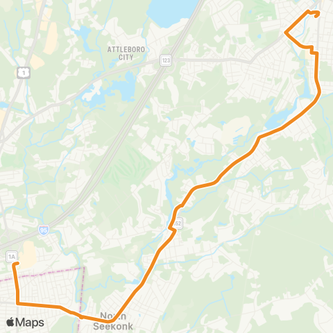 GATRA Seekonk / Attleboro map