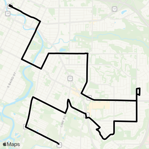 Green Bay Metro Limited Service map