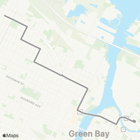 Green Bay Metro Silver map