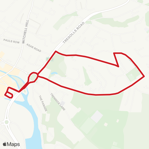 Go Cornwall Bus Bus Sta (Stand E) - Bus Sta (Stand E) map