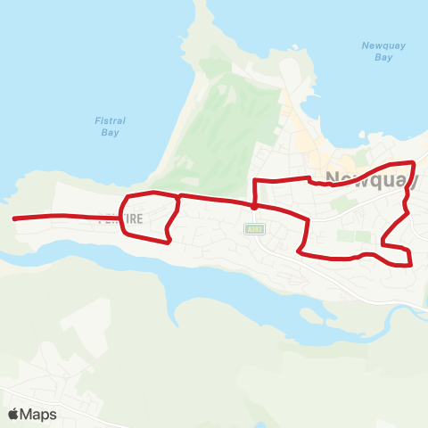 Go Cornwall Bus Bus Sta (Stand 1) - Bus Sta (Stand 1) map