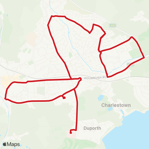 Go Cornwall Bus St Austell Hosp - St Austell Hosp map