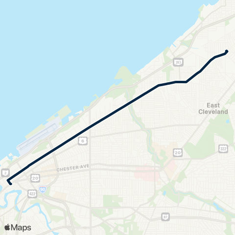 GCRTA St. Clair map