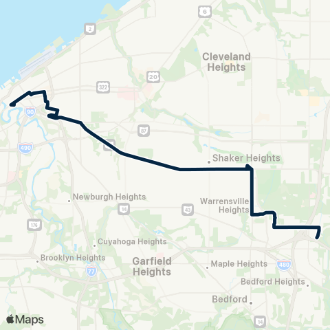 GCRTA Kinsman map