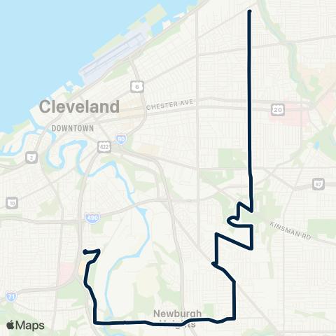 GCRTA East 79 map