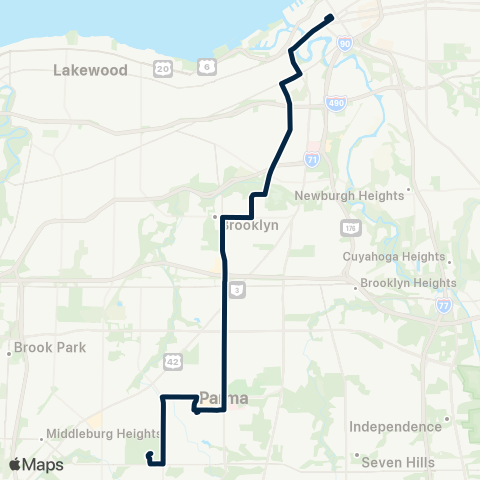 GCRTA Ridge–Fulton map