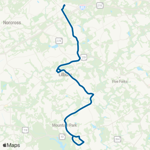 Gwinnett County Transit GTC - Stone Mountain map