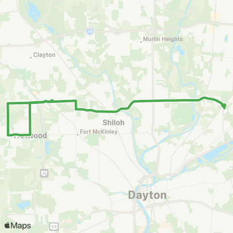 Greater Dayton RTA North Connector map