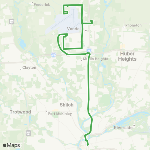 Greater Dayton RTA Route 44 map