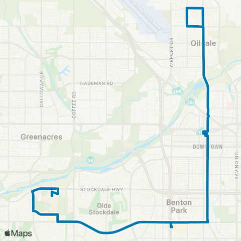 GET CSUB / Oildale map