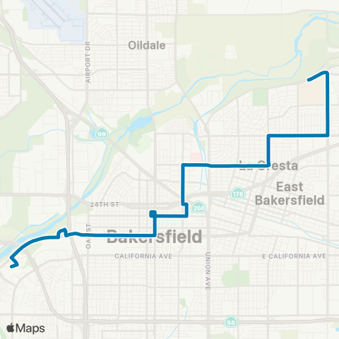 GET Truxtun / Bakersfield College map